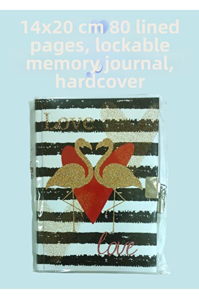 SEYFİKİRTASİYE 14x20 cm 80 sheets lined zip lock memory diary notebook hard c...