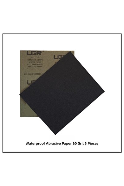 Adilon Paper Water Sandpaper, 60 Grit, (5 Sheets)