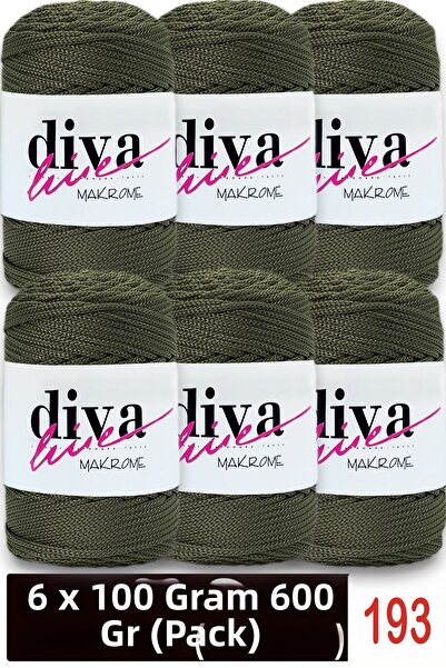 Diva İplik 1,5 mm - 600 γρ. - Πολυεστερική τσάντα μακραμέ Σχοινί Σούπλα (Συσκ...