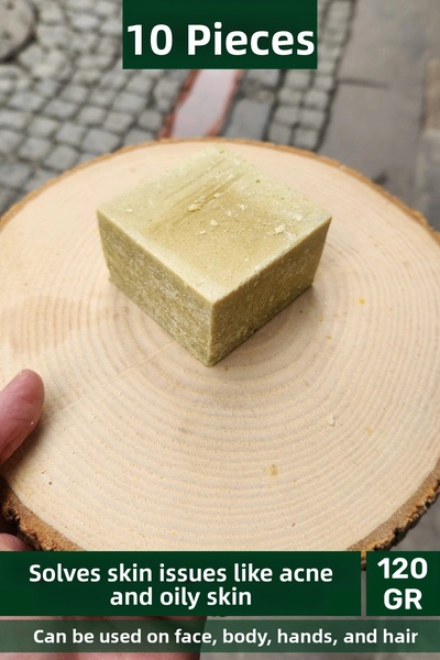 Carlburn # صابون عشبي طبيعي 100% برائحة جميلة لليدين والوجه والشعر والجسم، صا...