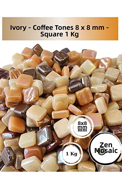 Zen Mozaik Pietre de mozaic din sticlă în culori asortate pentru lucrări de m...