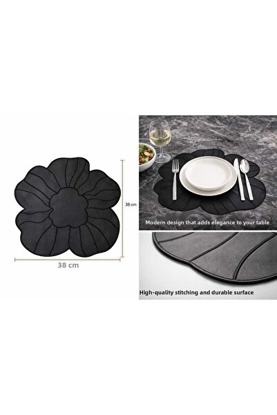 2Ddesign قطعتين من باباتيا مطرز جلد سوبلا - سهل التنظيف مفرش طاولة فردي