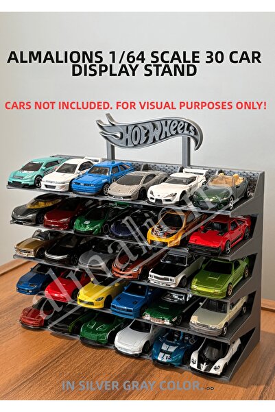 almalions نموذج مركبة بمقياس 1/64 مع شعار، حامل عرض من مادة الدييكاست - رمادي...