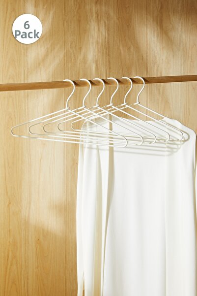 Ocean Home Textile 6 τεμάχια μεταλλικές κρεμάστρες ρούχων με υφασμάτινη επένδ...