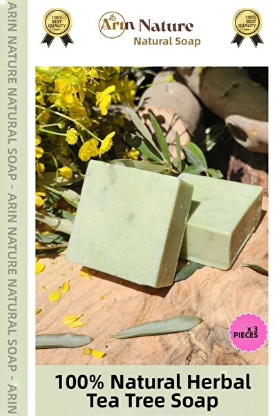 Carlburn # صابون شاي تي تري 100% طبيعي برائحة جميلة للوجه والشعر والجسم، صابو...