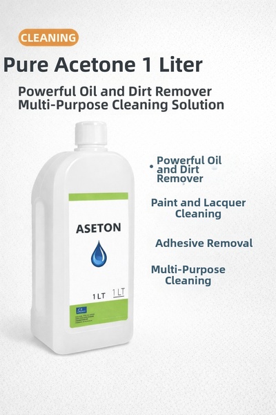 ZEMİRA HOME سائل تنظيف متعدد الأغراض من ساف أسيتون سعة 1 لتر، قوي لإذابة الزي...