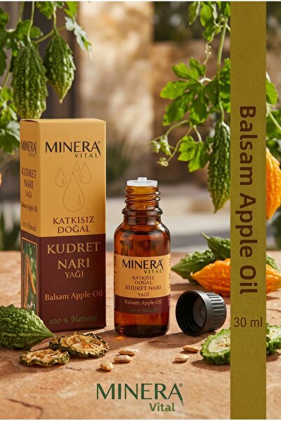 MİNERA VİTAL زيت نارجيلة كودريت 30 مل (زيت البطيخ المر) زجاجة زجاجية نقية 100...