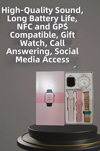 Bosel الجيل الجديد من الساعات الذكية النسائية الذكية باللون الذهبي الوردي الم...