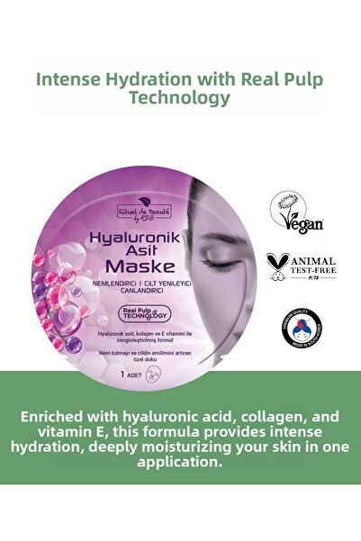 Rituel De Beaute قناع حمض الهيالورونيك 10 عبوات