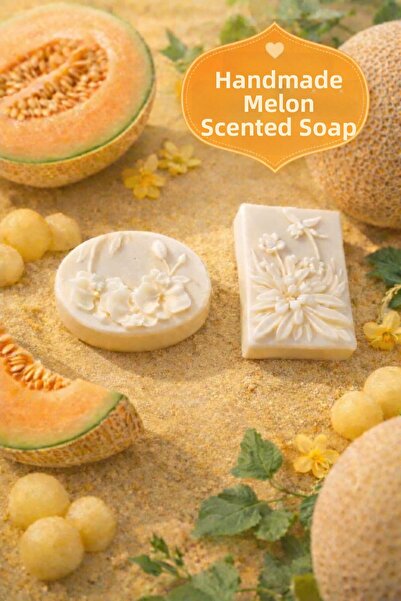 HÂL-İ ŞİFA عبوة من قطعتين من الصابون المزخرف المصنوع يدويًا برائحة البطيخ - ص...