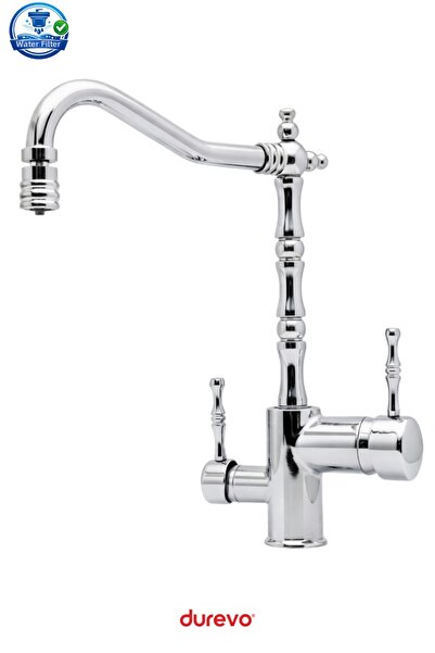 DUREVO Su Aritmali Rustic Vintage Kitchen Faucet Zen Design - Swivel Head Fea...