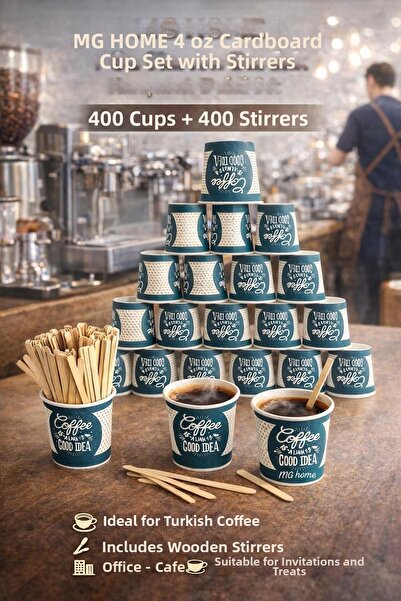 VENON 800 Pieces ❤️   400 Pieces of 4 oz Paper Cups ❤️   400 Mixers ❤️ Dispos...