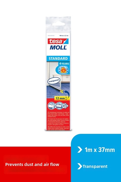 Tesa Kapı Altı Hava Akımı Önleyici Fırça, 1mx37mm, Şeffaf