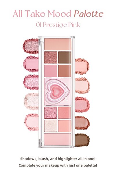 PERIPERA 01 Prestige Pink - لوحة مكياج Peripera All Take Mood Like