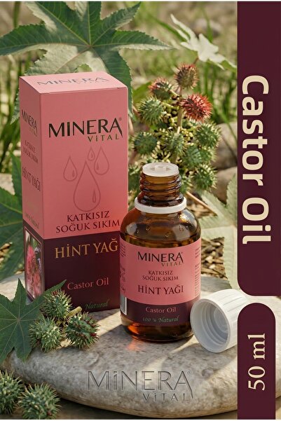 MİNERA VİTAL زيت الخروع 50 مل (زيت الخروع) 100% نقي معصور على البارد في زجاجة...