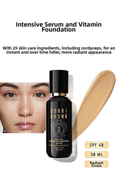 BOBBI BROWN Ser Intensiv E Vitaminli Fondöten Spf 40 Parlak Bitiş 30 ml - Nat...