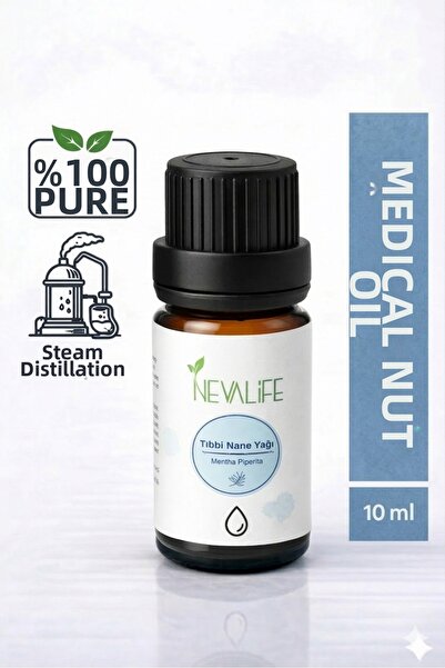 NEVA LİFE زيت النعناع الطبي (مينثا بيبريتا) - نقي 100% - تقطير بالبخار - 10 مل