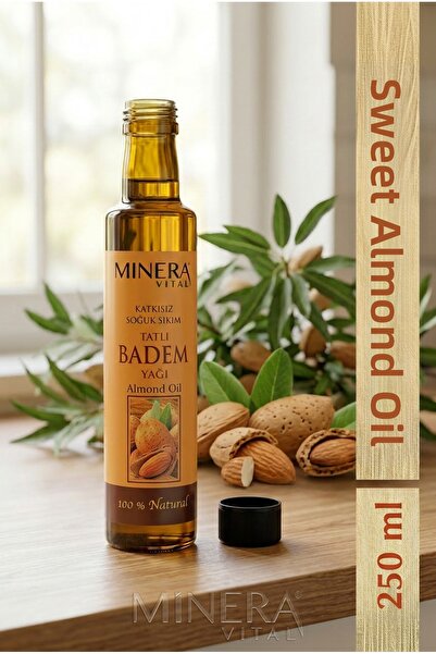 MİNERA VİTAL زيت اللوز الحلو 250 مل (زيت اللوز الحلو) 100% نقي معصور على البا...