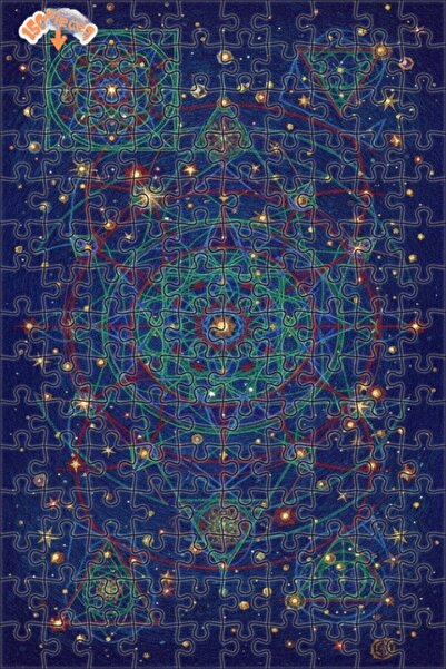 Esranın Dünyası لغز هندسة الكون الغامض مزدوج الطبقات قطعة من الألغاز الخشبية ...