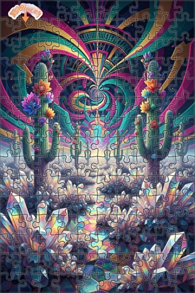 Esranın Dünyası لوحة زيتية ملونة لمناظر الصحراء الكريستالية، مزدوج الطبقات إط...