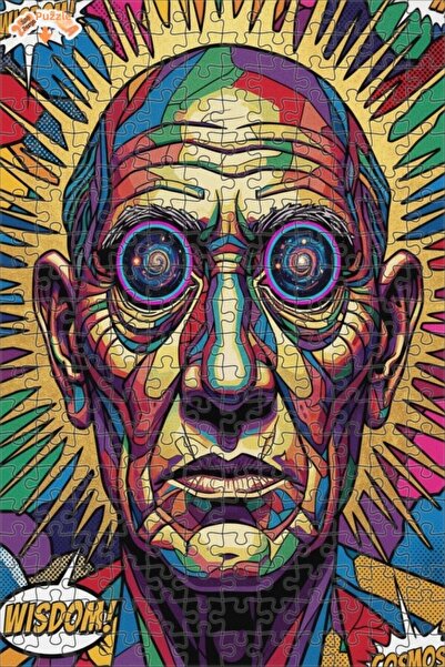 Esranın Dünyası لوحة زيتية لصورة الحكمة الكونية، لغز خشبي مكون من مزدوج الطبق...