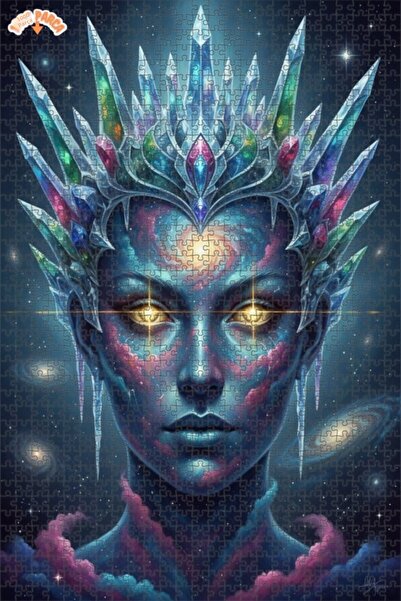 Esranın Dünyası لغز خشبي ذو مظهر كوني على شكل تاج كريستالي للملكة المجرية 100...