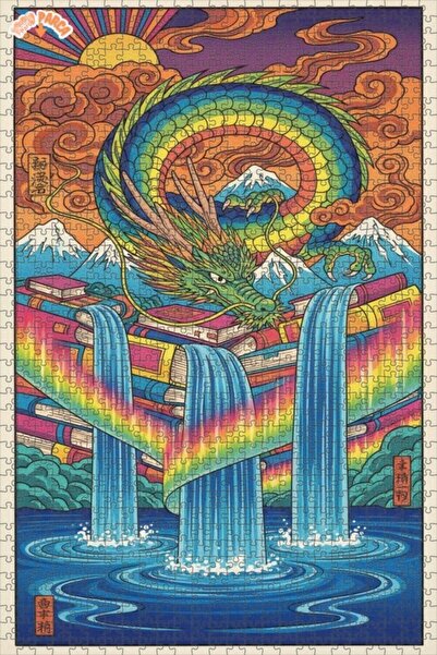 Esranın Dünyası لغز خشبي من دراجون كينوونز فاليز مزدوج الطبقات قطعة مقاس 70x50