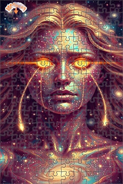 Esranın Dünyası Universe Woman Oil Painting Lookalike Double-Layer Framed Woo...