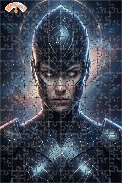 Esranın Dünyası Cosmic Warrior Woman Digital Print Oil Painting Double-Layer ...