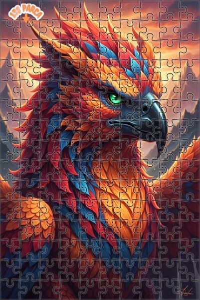 Esranın Dünyası لغز خشبي رائع بإطار مزدوج الطبقات بمظهر لوحة زيتية لطائر الفي...