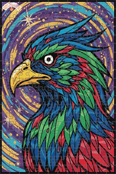 Esranın Dünyası Majestic Eagle Art Double-Layer Framed Wooden Puzzle 250 Piec...