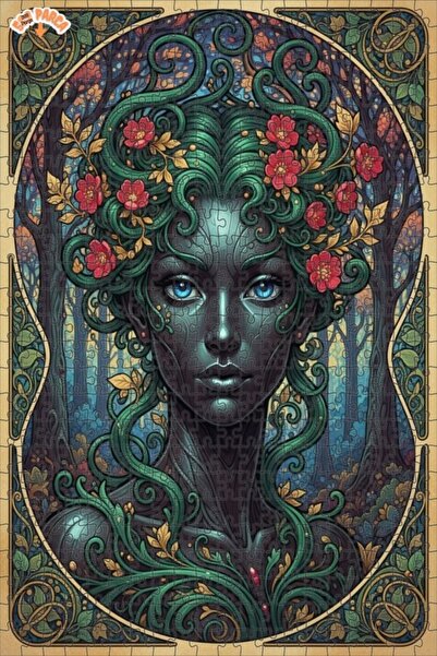 Esranın Dünyası لوحة زيتية لفتيات الغابة بتصميم آرت نوفو مزدوج الطبقات قطعة م...