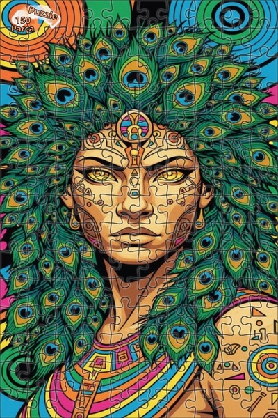 Esranın Dünyası The Visual Is Decorated with Peacock Feathers Colorful Double...