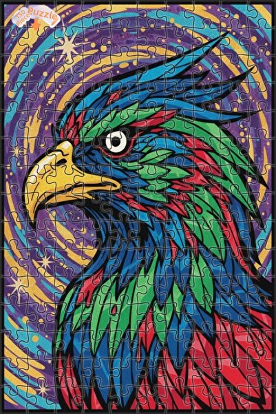 Esranın Dünyası Majestic Eagle Art Double-Layer Framed Wooden Puzzle 150 Piec...