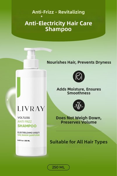 Livray Anti-frizz & anti-static & revitalizing hair care shampoo (250 ml)