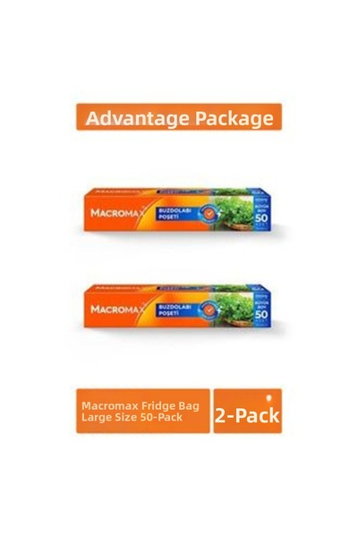 MATMEL 5 قطع من أكياس ثلاجة ماكروماكس حجم كبير 2 × 50 قطعة