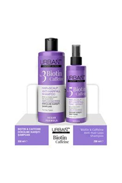 Urban Care 3 قطع شامبو البيوتين والكافيين 350 مل + 200 مل تونيك