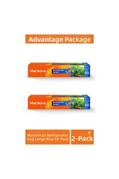 MATMEL 6 قطع حقيبة ثلاجة ماكرامكس حجم كبير 2 × 50 قطعة