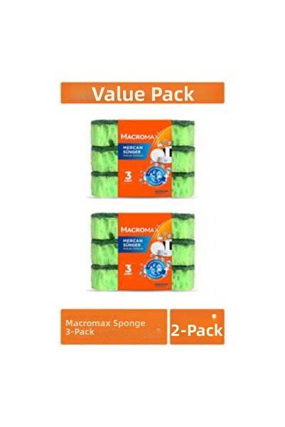 MATMEL 2 Pieces of Macromax Coral Sponge 2 X 3 Pieces