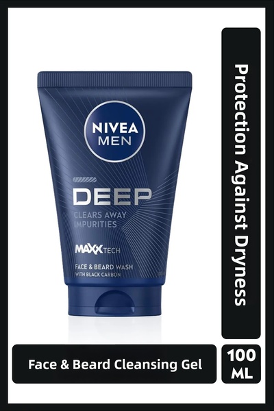 NIVEA جل تنظيف الوجه للرجال ديب دايمشن 100 مل 1 قطعة
