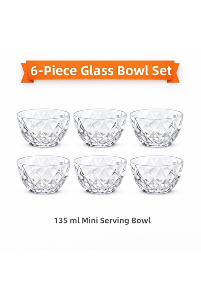 ARVALE طقم أوعية زجاجية من ريتشي مكون من 6 قطع، سعة 135 مل، وعاء تقديم صغير ل...