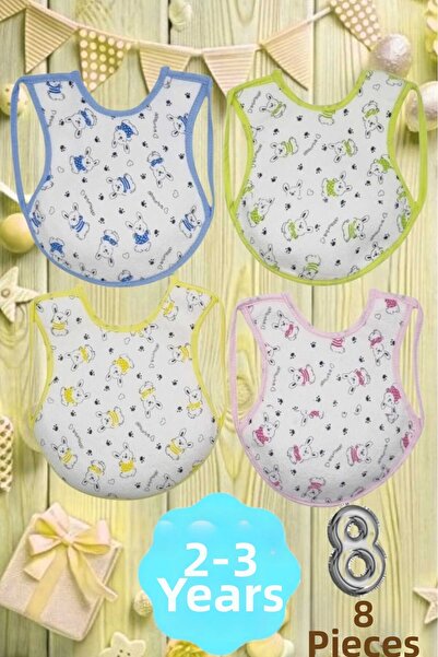 Tezzgelsin Baby 100% Cotton Waterproof Colorful Baby Bibs with Oilcloth on th...