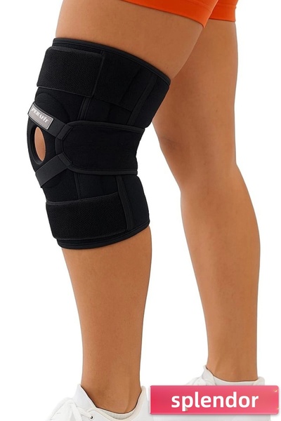 esplendor دعامة ركبة قابلة للتعديل للجري الرياضي مع دعم للفخذ والرباط
