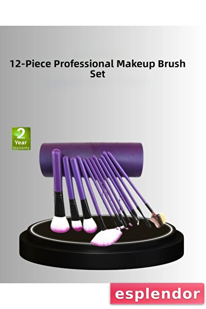 esplendor Professional Makeup Brush Set 12 Pieces for Foundation Blush Eyeshadow