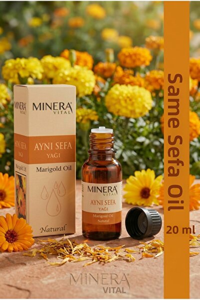 MİNERA VİTAL زيت الآذريون 20 مل (زيت كاليندولا) زجاجة زجاجية مع قطارة