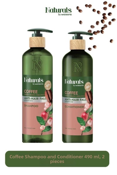 Naturals By Watsons Coffee Shampoo and Conditioner 490 ml 2 Pieces