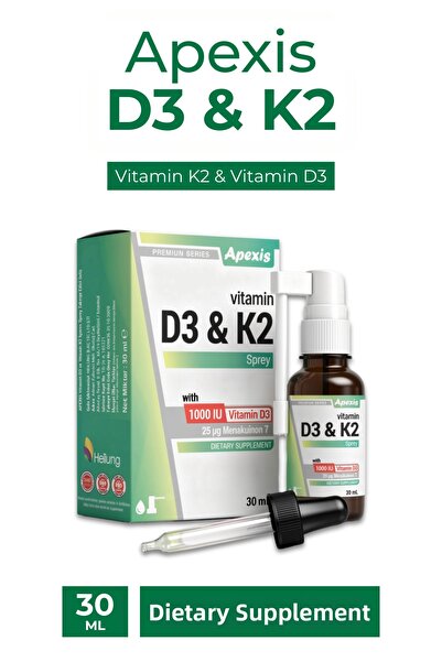 Apexis D3 K2 Vitamin Unflavored Liquid Form 20 ml