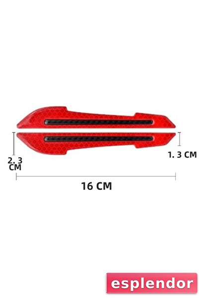 esplendor Car Mirror Crash Protector Colorful Reflective Strip