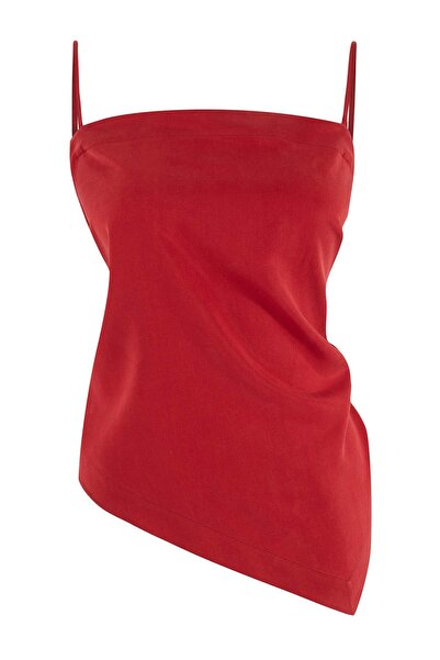 Trendyol Collection Rote gewebte Bluse TWOSS26BZ00572