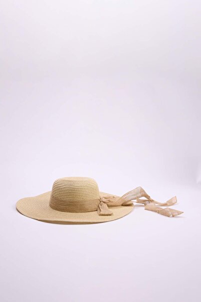 TRENDYOL SHOES Damenhut mit Strohschleifendetail TAKSS26SP00007